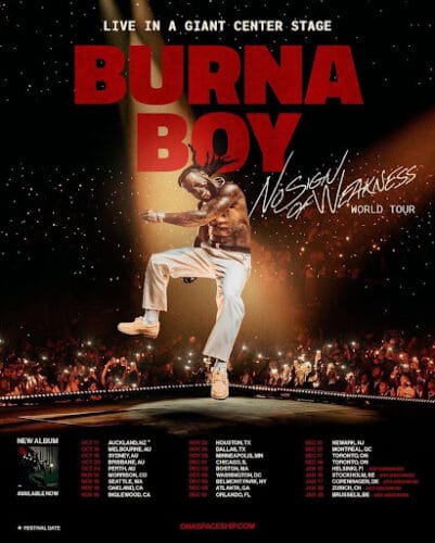 Burna Boy No Sign of Weakness Tour